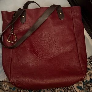 Elegant Burgundy Ralph Lauren Tote Bag